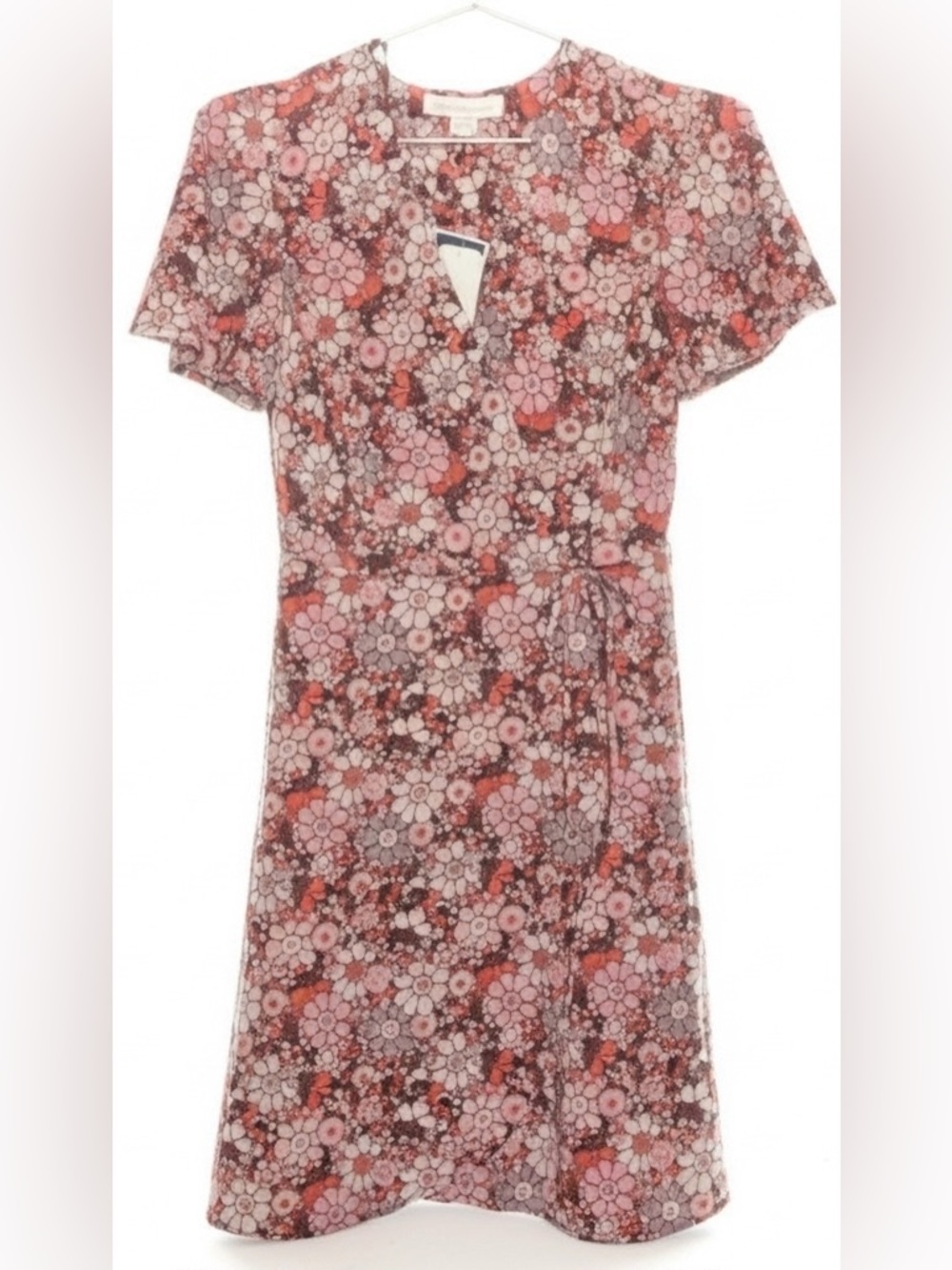 NWT Monteau Los Angeles Floral Mini Dress Retro Boho Size Small